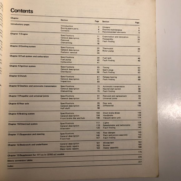 ⭐️ Capri V6 2600 & 2800 Owners Workshop Manual, 1971 thru 1975 - Picture 9 of 16